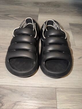 UGG Black Quilted Backstrap Slides